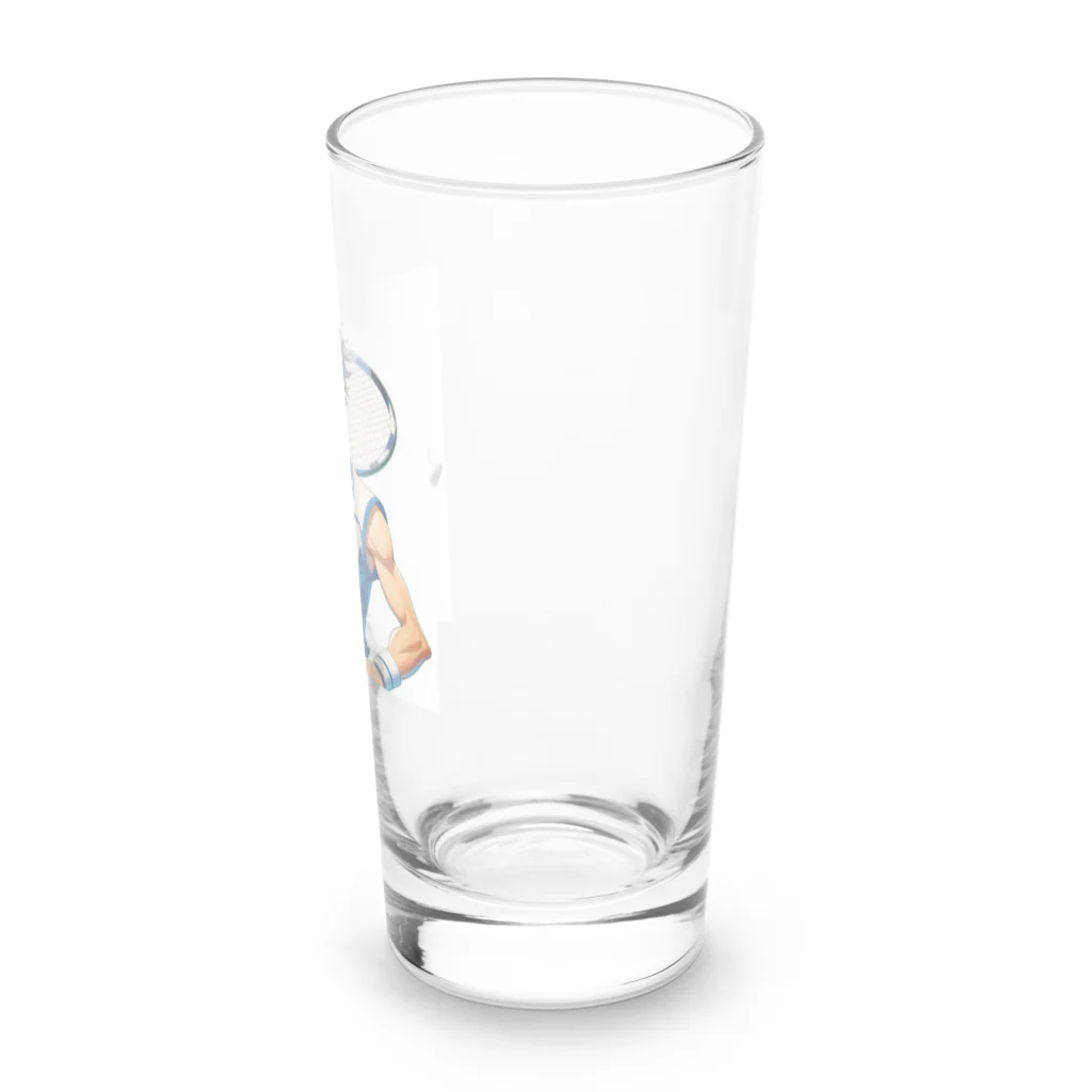 セキネ動画編集者@sun-light-webのテニスプレイヤーTakashiくん Long Sized Water Glass :right