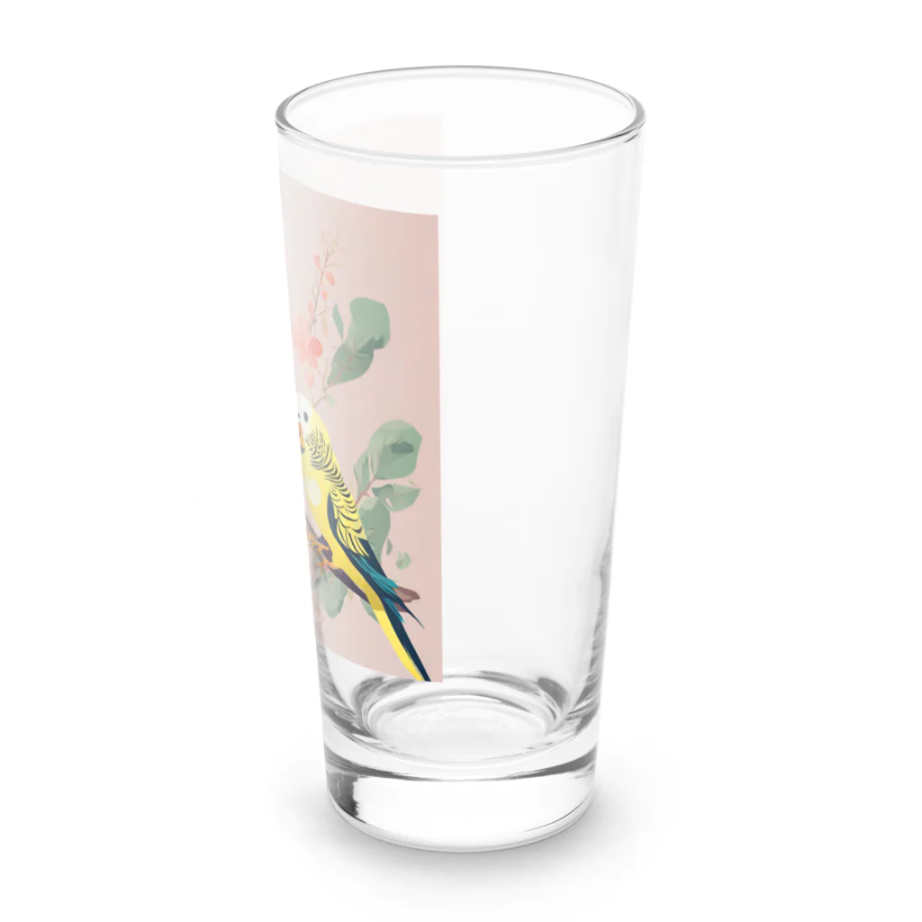 pinetreeのインコ１ Long Sized Water Glass :right