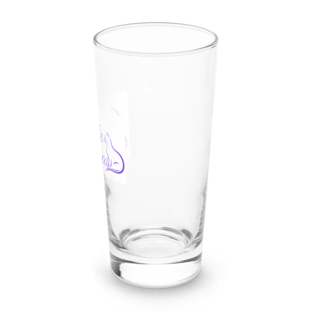 猫とカフェのトナカイの休息 Long Sized Water Glass :right