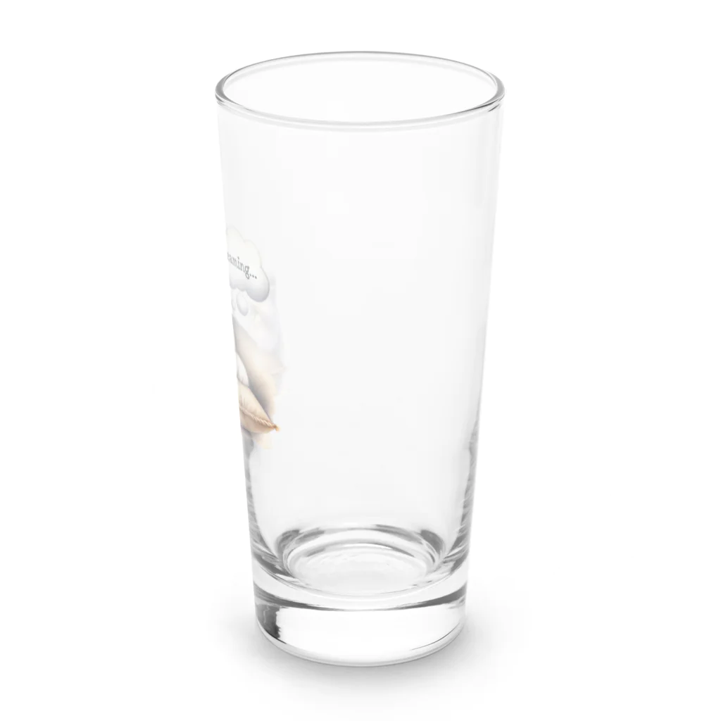 amakanaのまる耳ねこのほっこり時間 Long Sized Water Glass :right