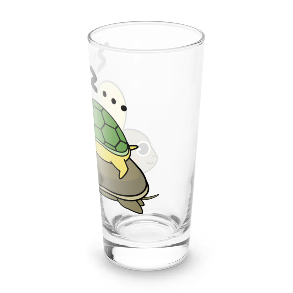 chicodeza by suzuriのすっぽんと緑亀 Long Sized Water Glass :right