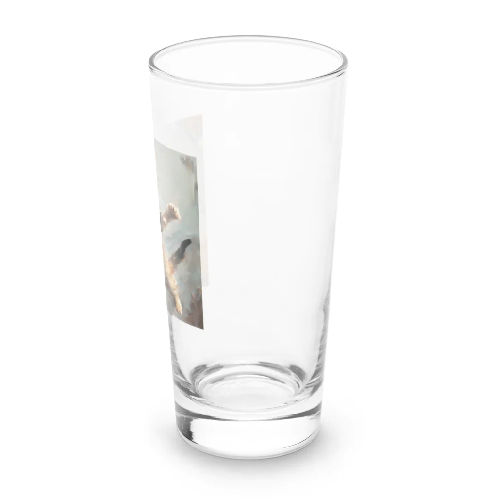kimagireの跳ねネコ Long Sized Water Glass :right