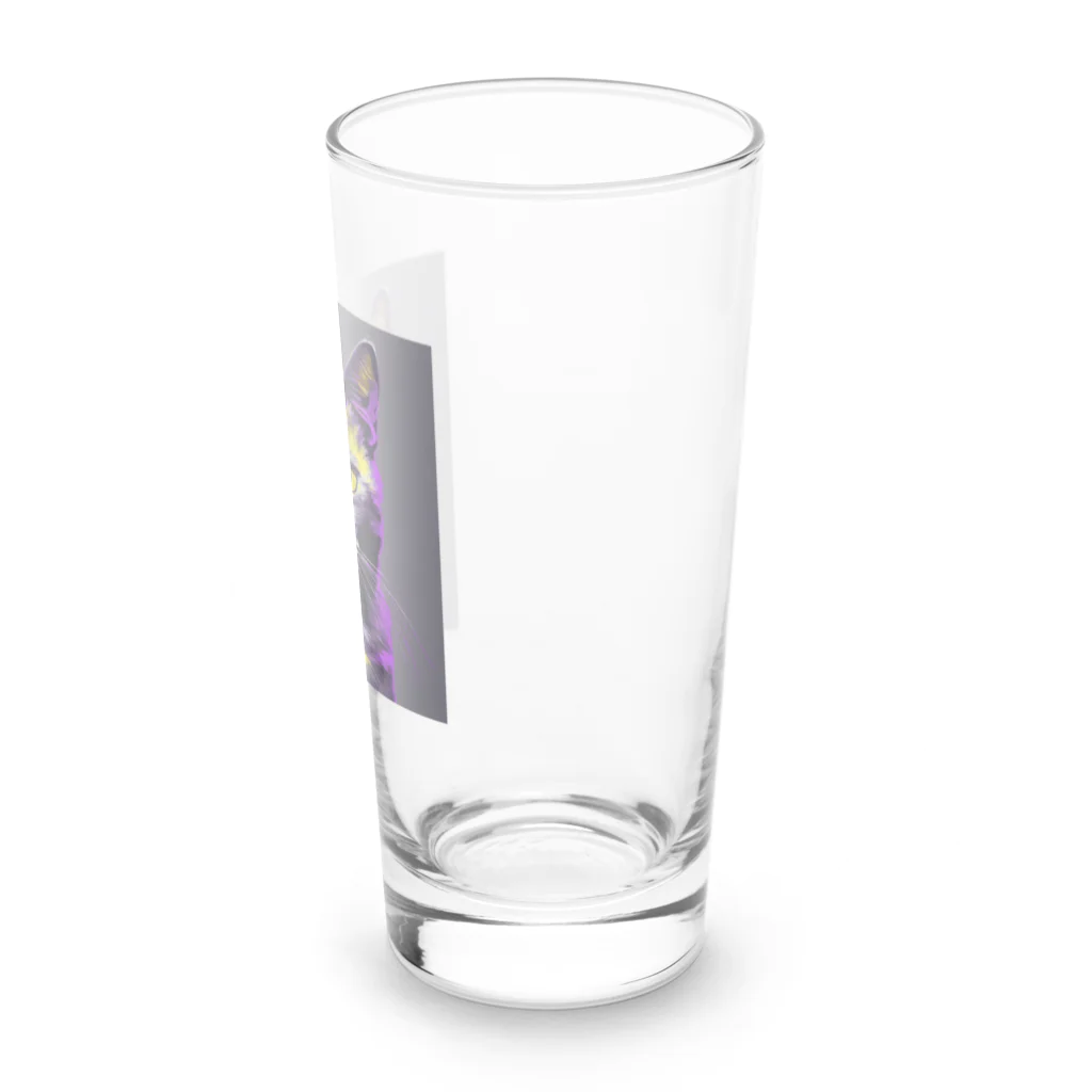 ながさわショップのnight cat Long Sized Water Glass :right