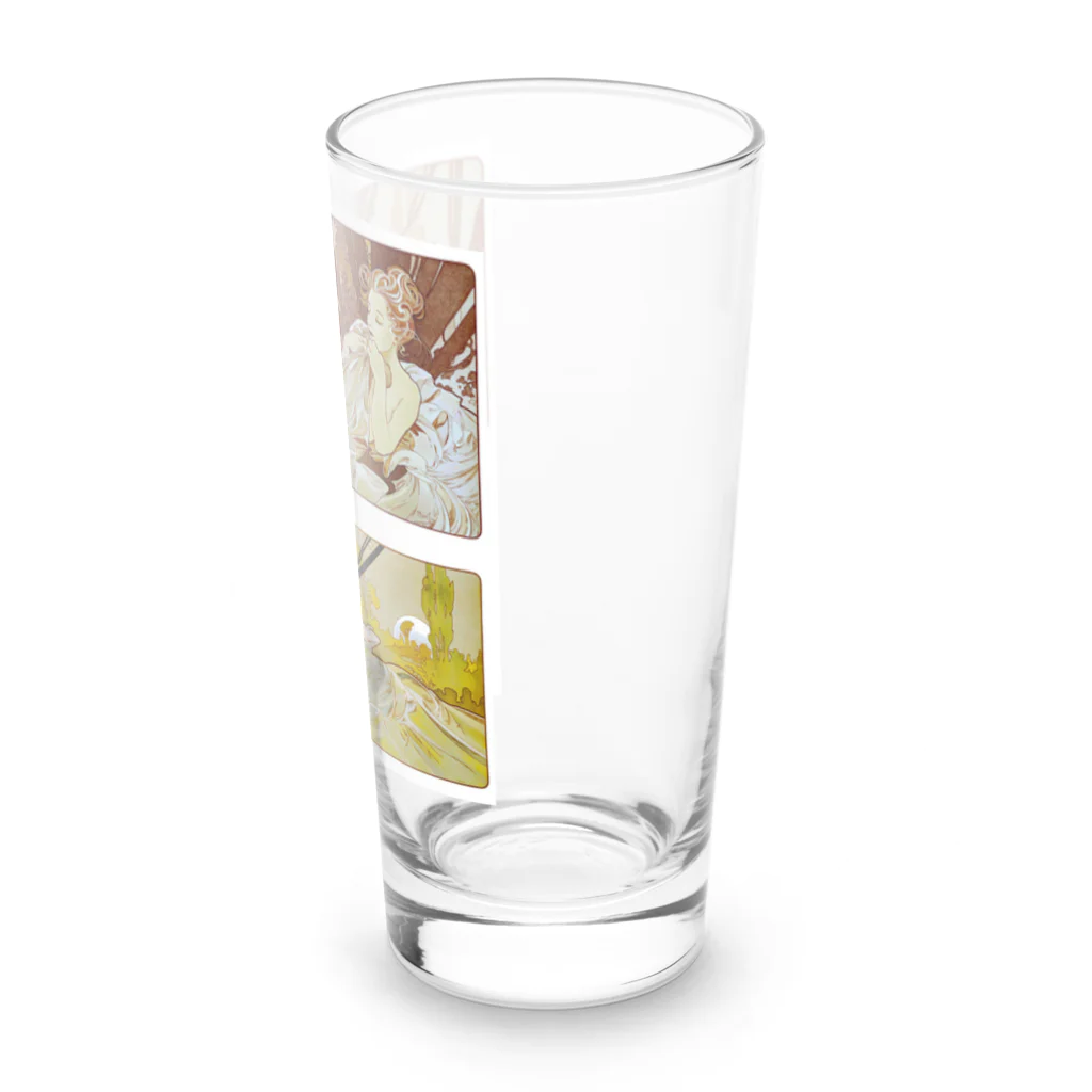 かえる商店の黄昏と曙 by Alfons Mucha Long Sized Water Glass :right