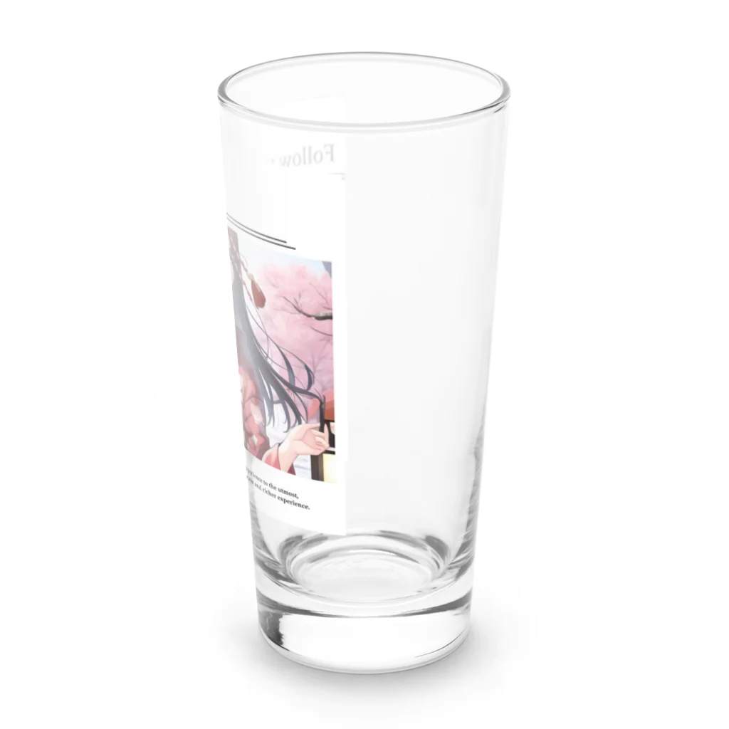 何これ屋の着物女子 Long Sized Water Glass :right