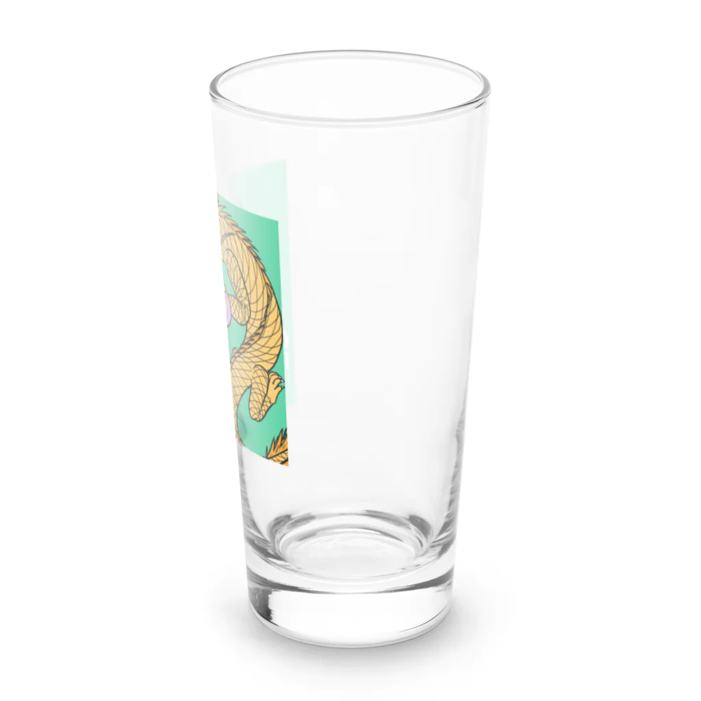 kazu_gの幸せの金龍さん（緑） Long Sized Water Glass :right