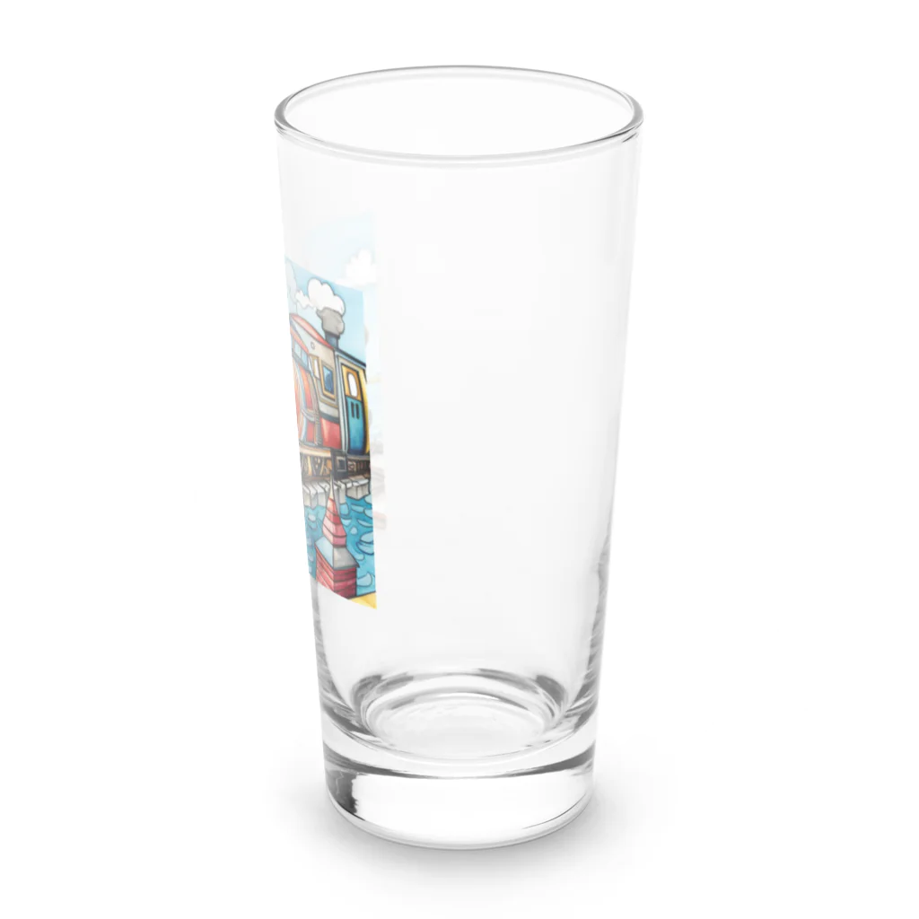 アニマルキャンバスのトレインフィッシュ Long Sized Water Glass :right