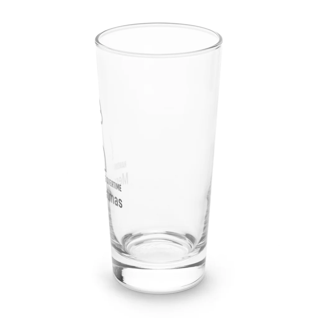 フラメンコの犬の残業サンタ Long Sized Water Glass :right