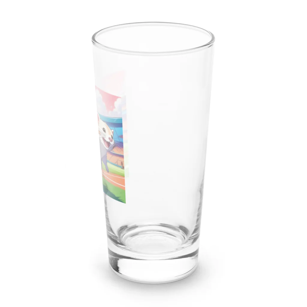 自然の非日常の走るフェレット Long Sized Water Glass :right