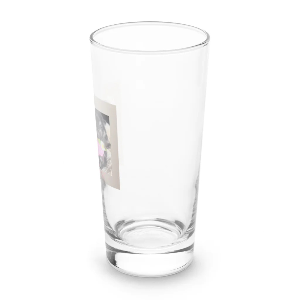 キャンドルドックの可愛いブラックタン兄弟 Long Sized Water Glass :right