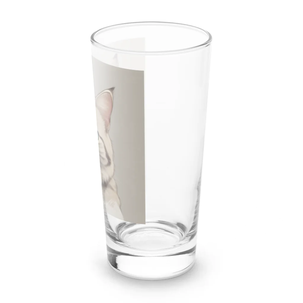 うねうねキャッチのエレガントなネコ Long Sized Water Glass :right