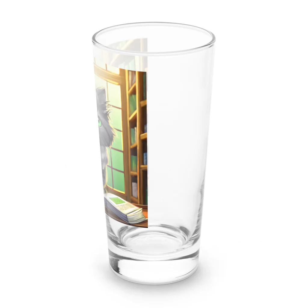 yoiyononakaの図書室の黒猫02 Long Sized Water Glass :right