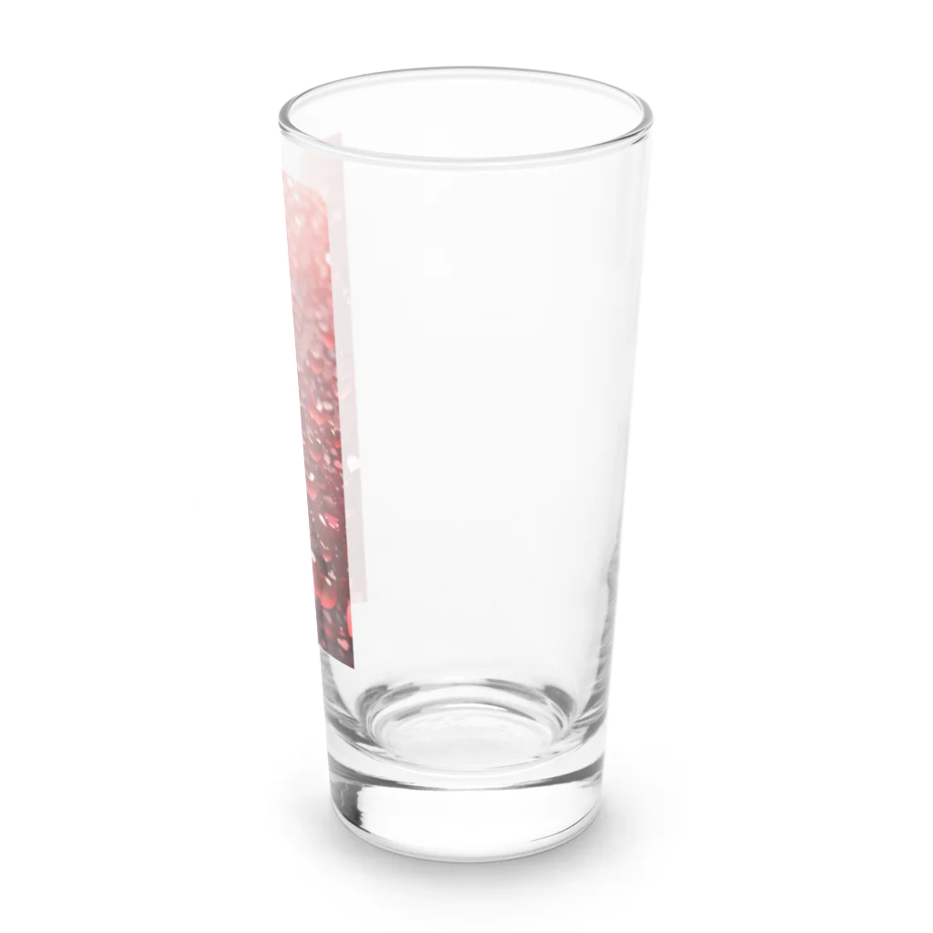ハートと幾何学とお花のハート　赤0041 Long Sized Water Glass :right