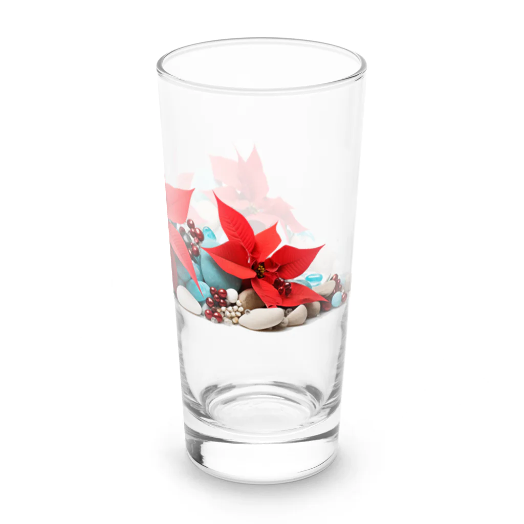 Lunatic-the-Jokersの[12月]December-turquoise&Poinsettia Long Sized Water Glass :right