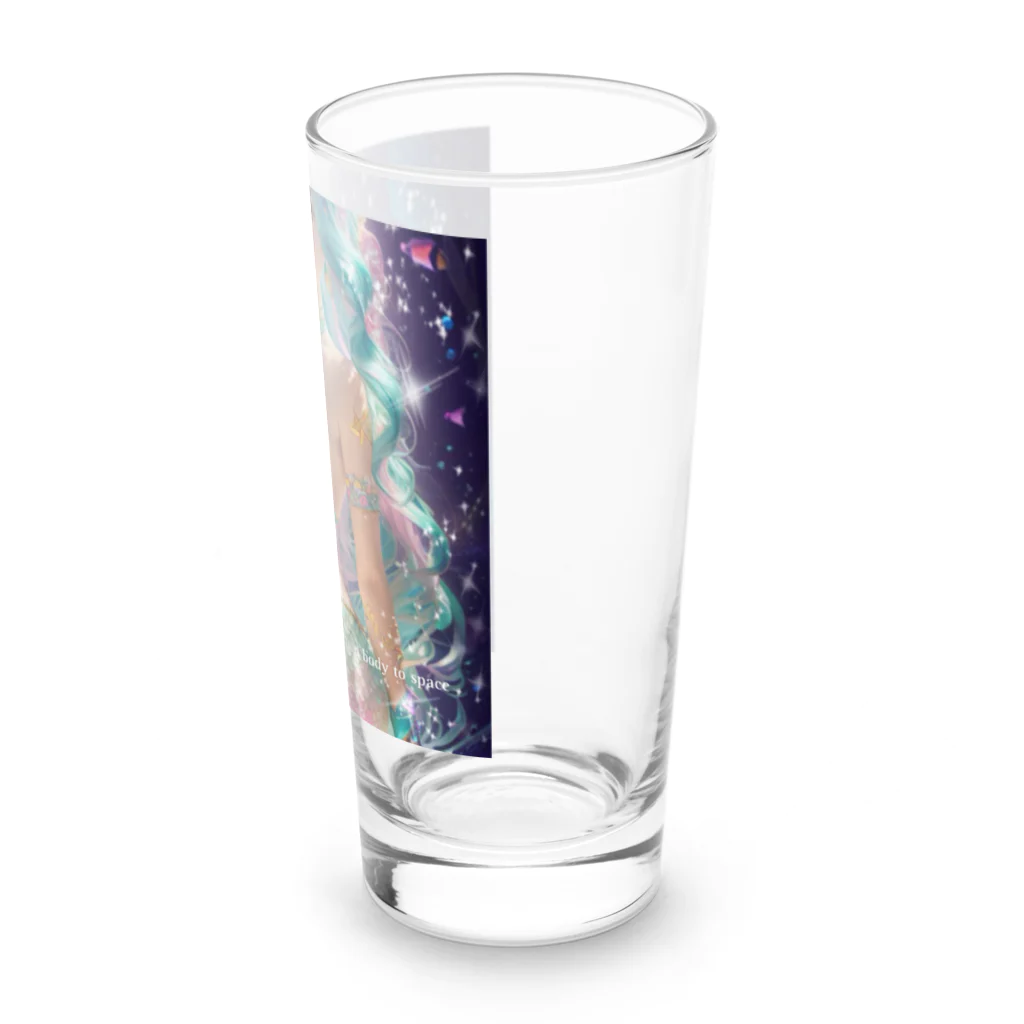 💖宇宙整体♪🌈♪こころからだチャンネル♪💖のConsciousness connects mind and body to space Long Sized Water Glass :right