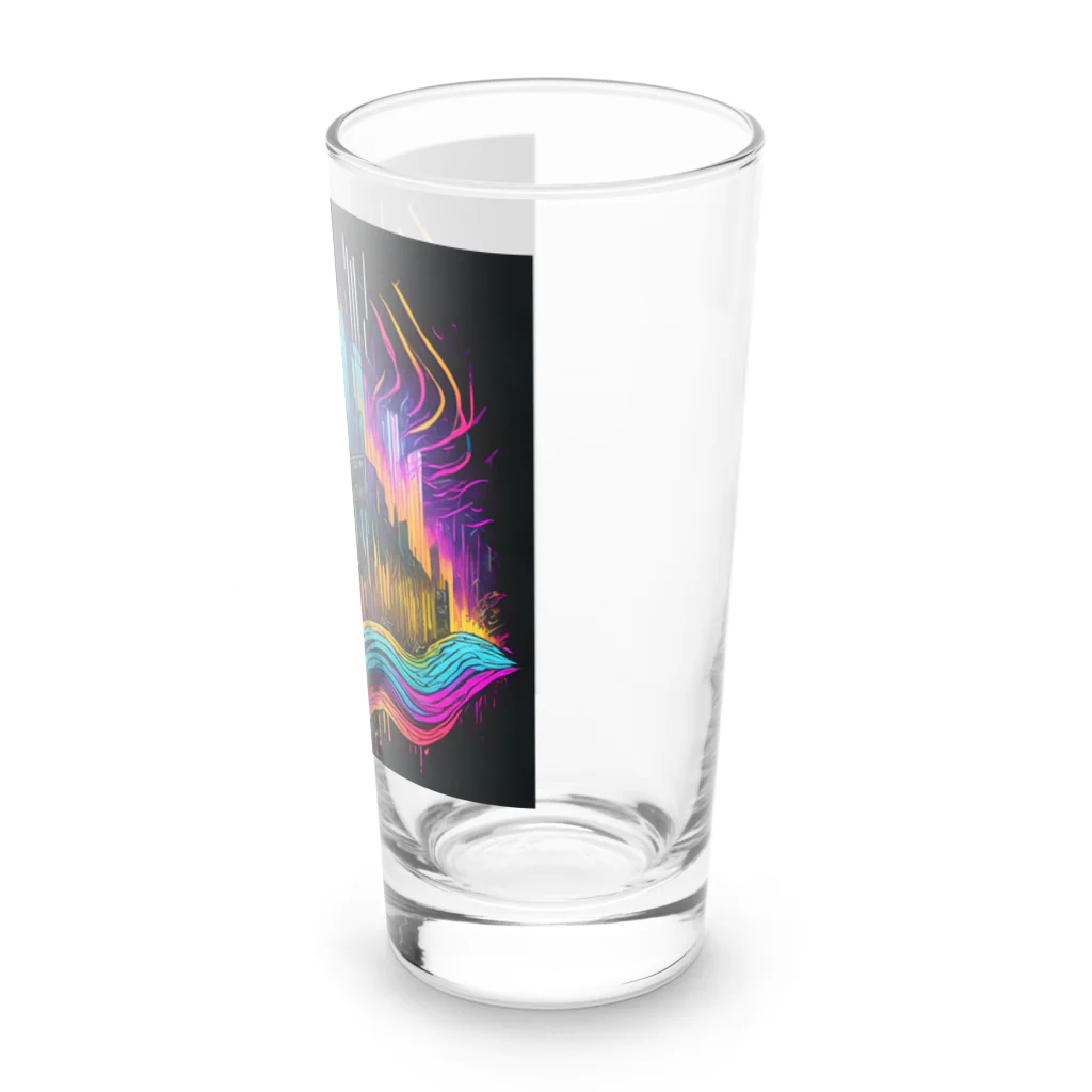 のんびりアート工房のサイバーパンク都市 Long Sized Water Glass :right