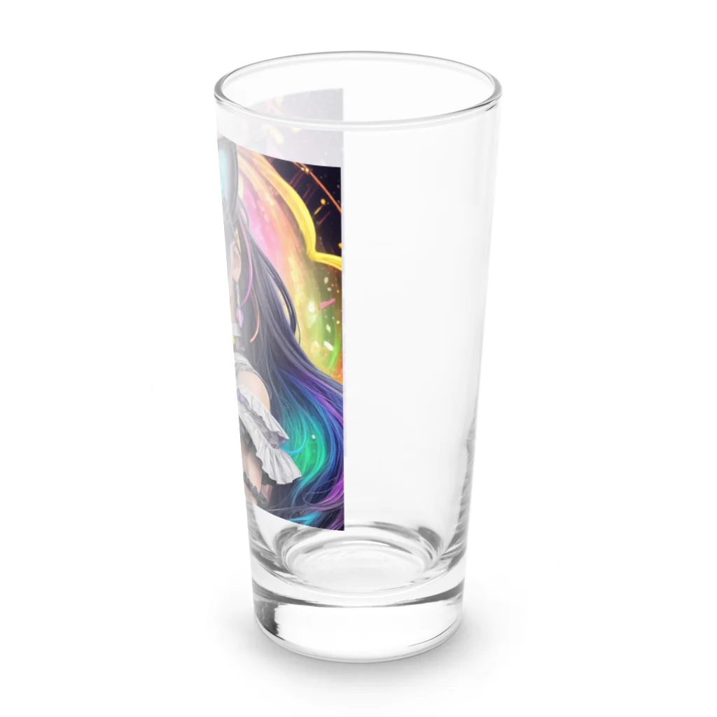 ZZRR12の時間の守護者、猫耳の魔女の神秘的なダンス Long Sized Water Glass :right