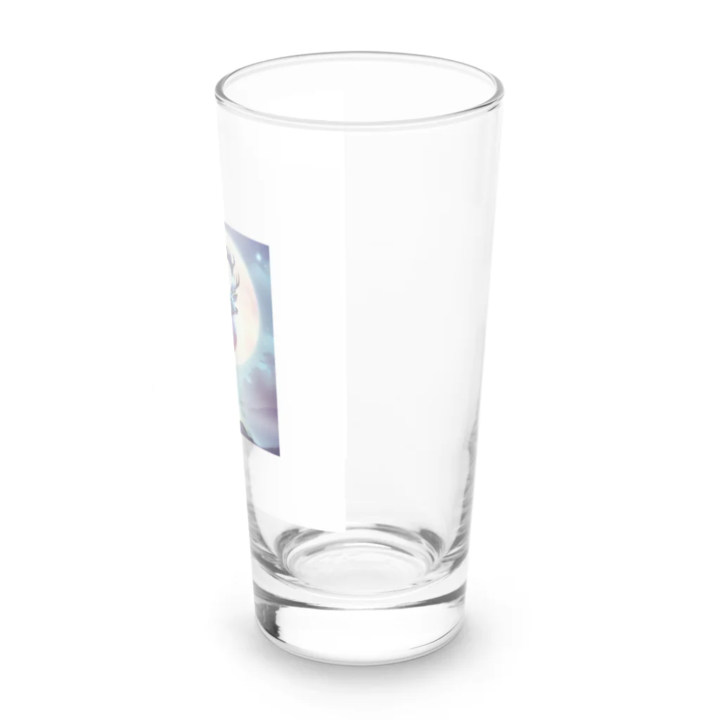 神秘的な動物達の神秘的な鹿 Long Sized Water Glass :right