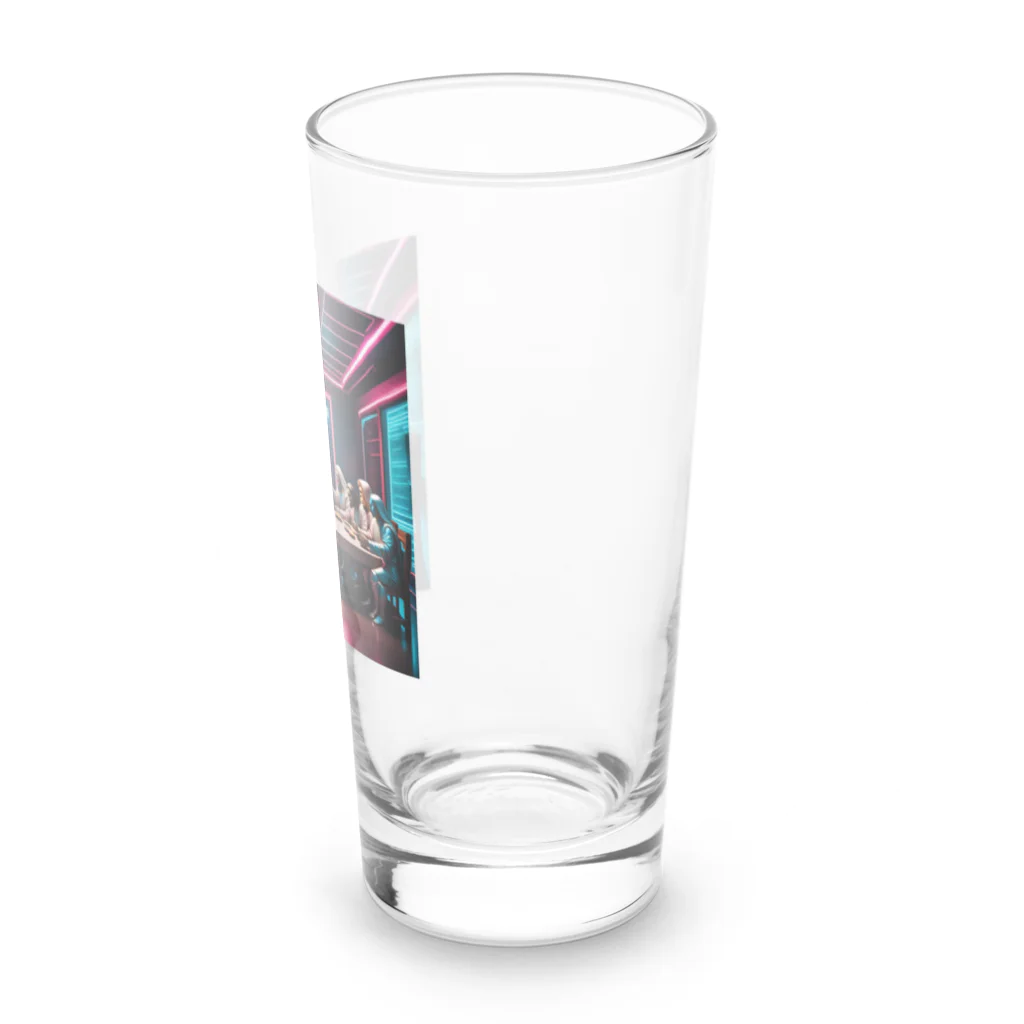 KenySignsの電脳時代の最後の晩餐のイラストグッズ Long Sized Water Glass :right