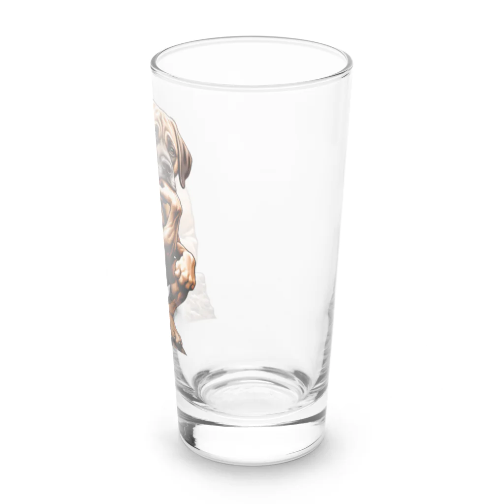 Urban A24の【Thinks】考える犬 Thinking Dog Long Sized Water Glass :right