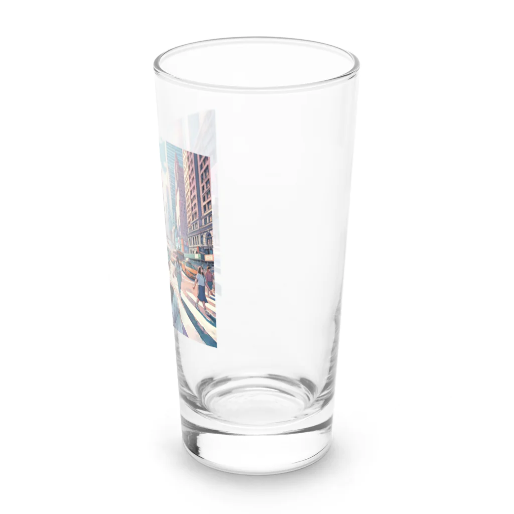 Artful Whiskersの一人旅の少女 Long Sized Water Glass :right