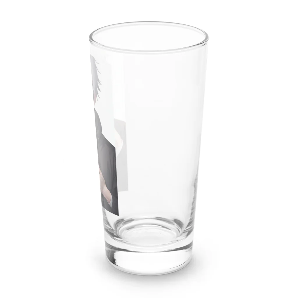 かわいい女の子とシュールな絵の五條　悟飯 Long Sized Water Glass :right