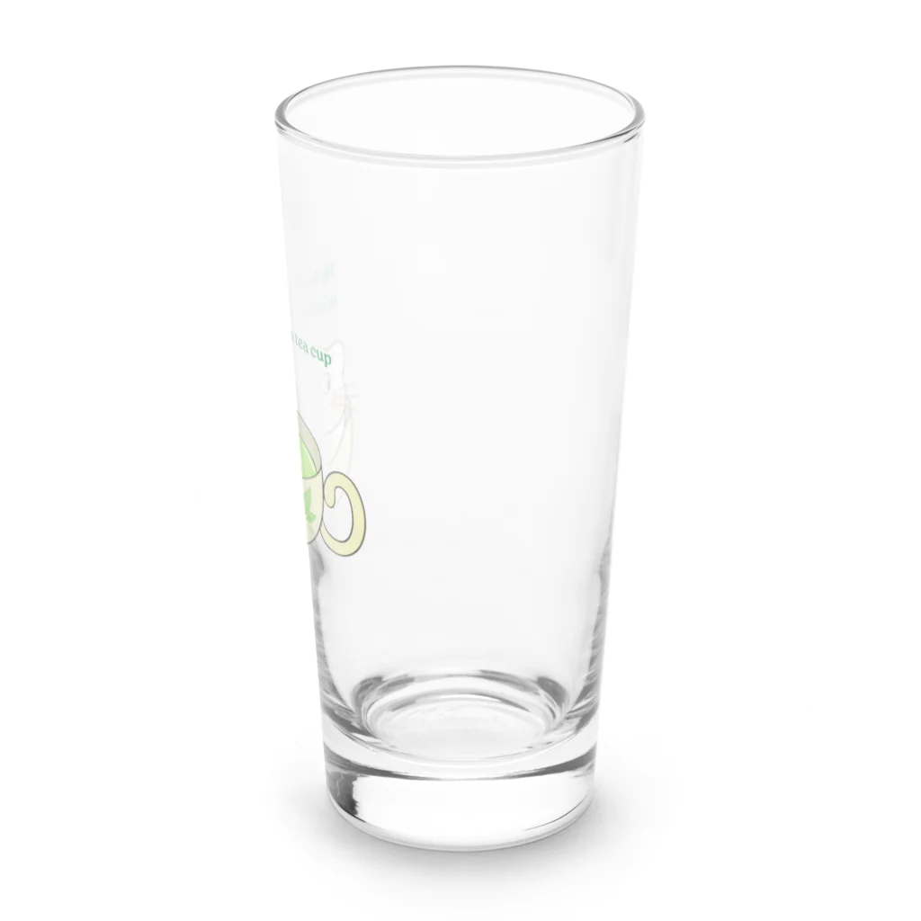 ポンキチはうすの緑茶って、いいね！ Long Sized Water Glass :right