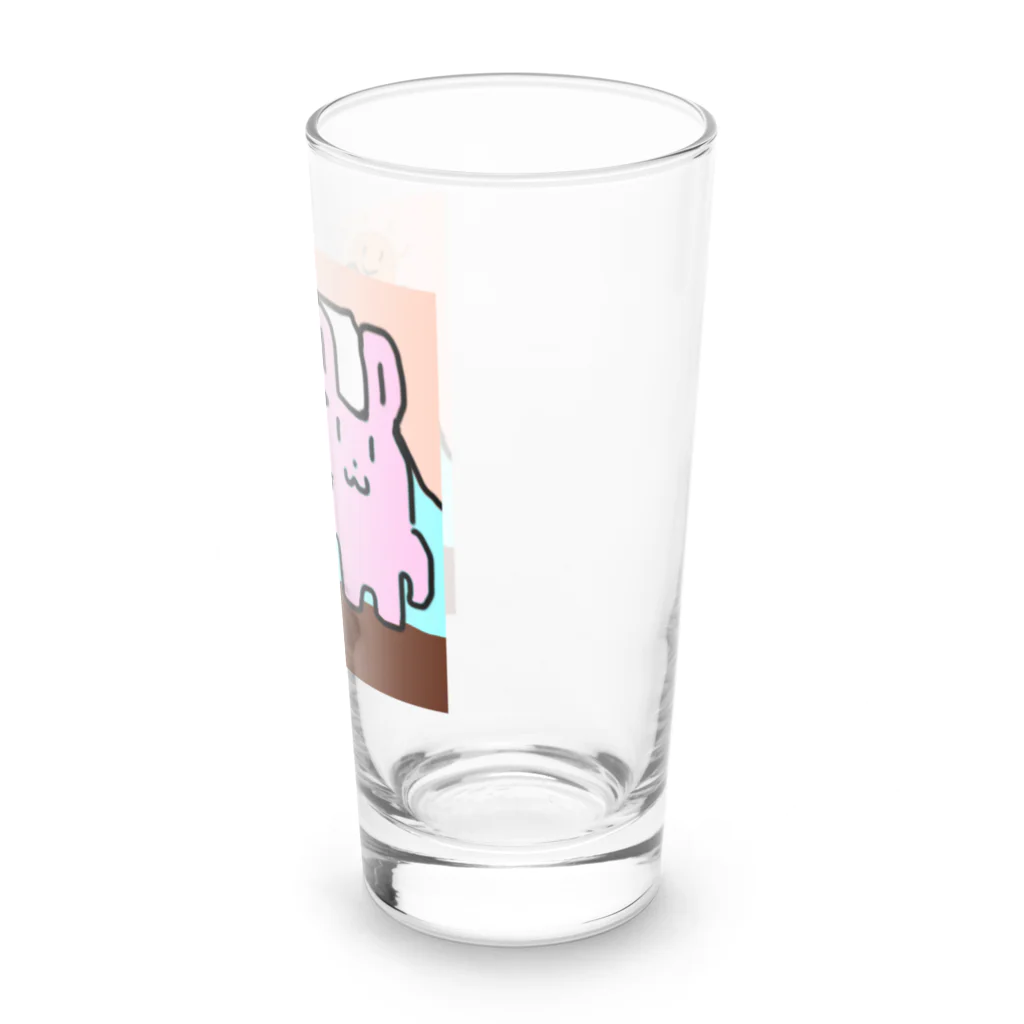 ちょこみんと🍫🍀の兎年から辰年へ〜鷹と富士となすびを添えて〜 Long Sized Water Glass :right