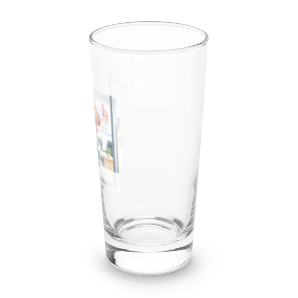 はらの健康第一の犬 Long Sized Water Glass :right