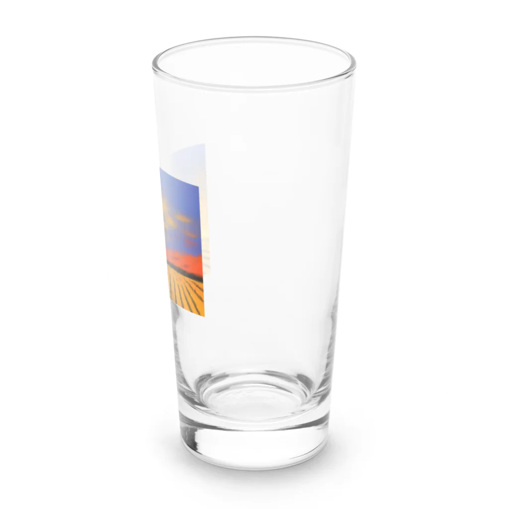 日々好日屋2号店の田んぼと夕焼け Long Sized Water Glass :right