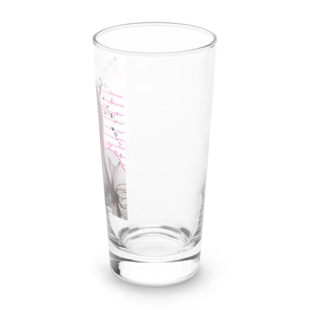 neko_28のスカイブルーの主 Long Sized Water Glass :right