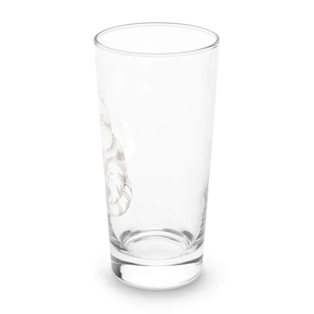 姫とすずり。のゆったりとくつろぐねこ Long Sized Water Glass :right