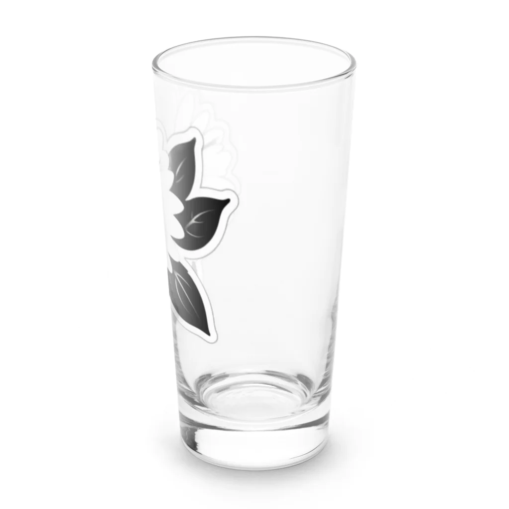 ファンシーTシャツ屋のモノクロマーガレット Long Sized Water Glass :right