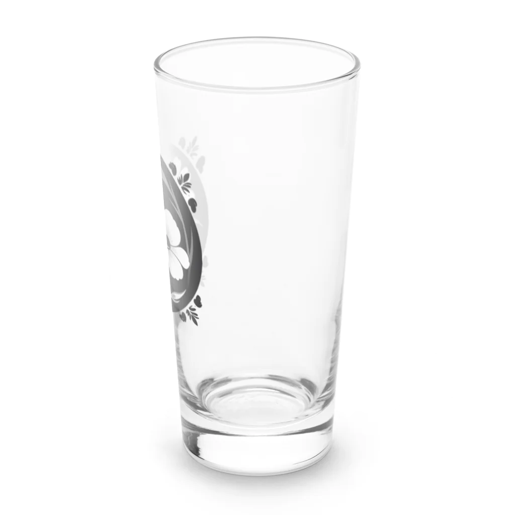 ファンシーTシャツ屋のクールなトライバルフラワーⅣ Long Sized Water Glass :right