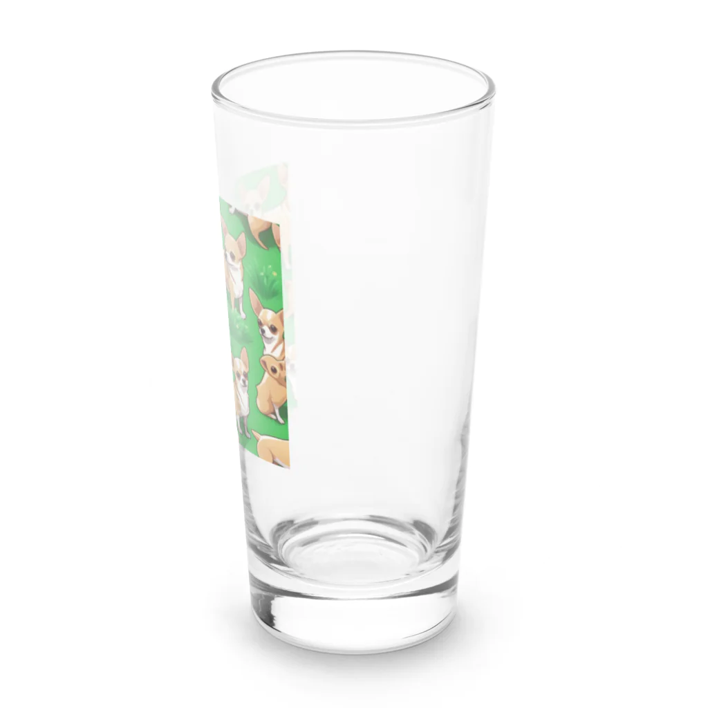 guppy_papaの小さな体に大きな魅力。ちわわのアートで心地よい癒しタイム Long Sized Water Glass :right