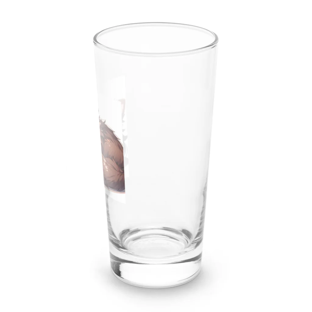 AutoArtistryのかわいいロングコートチワワ　アニメ風グッズ（おやすみバージョン） Long Sized Water Glass :right