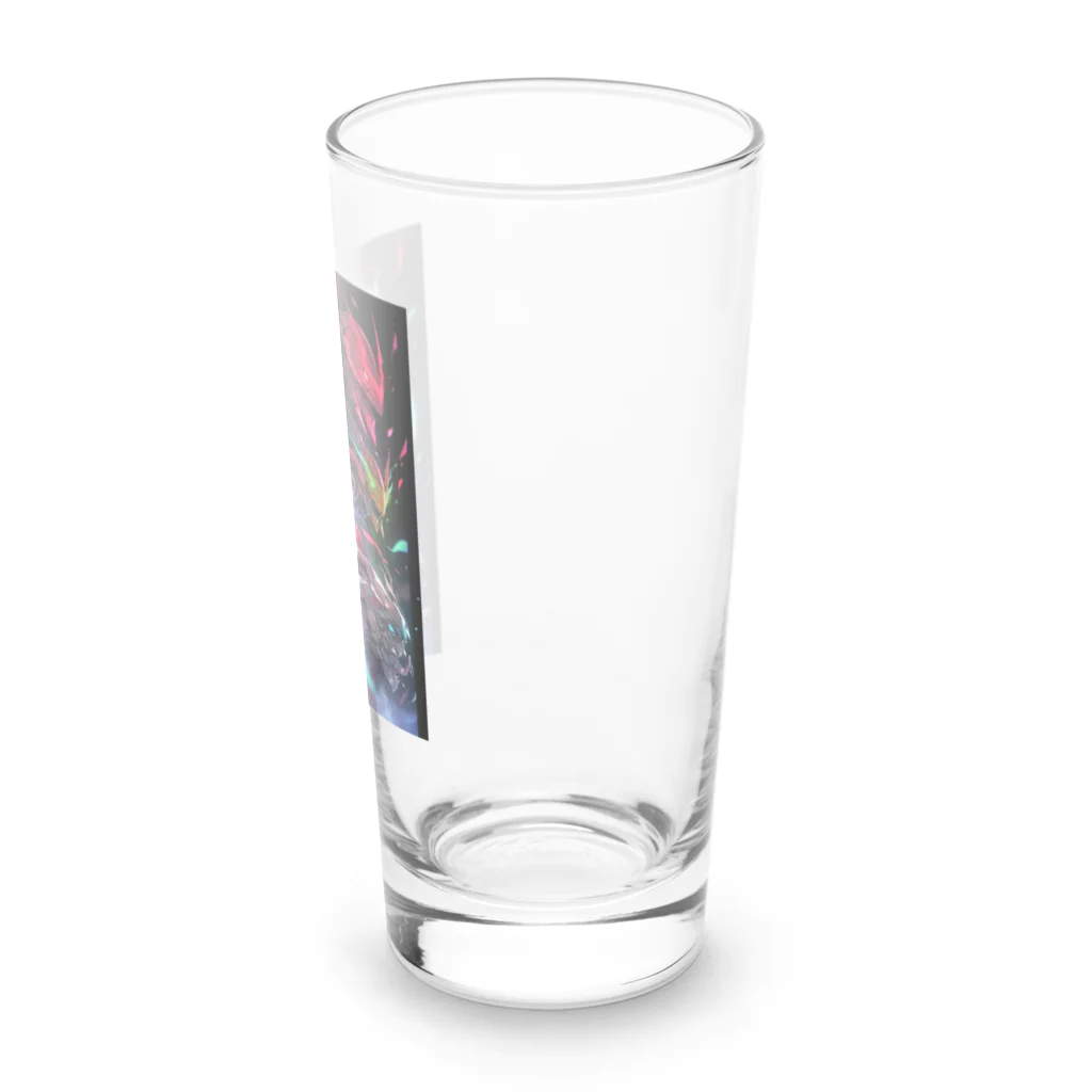 シロクマペンギンのドラゴンファイターガールwith竜の変身ヒーロー Long Sized Water Glass :right