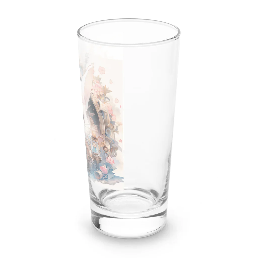 はなうさまほのうさぎと時計｡.:*･ﾟ Long Sized Water Glass :right