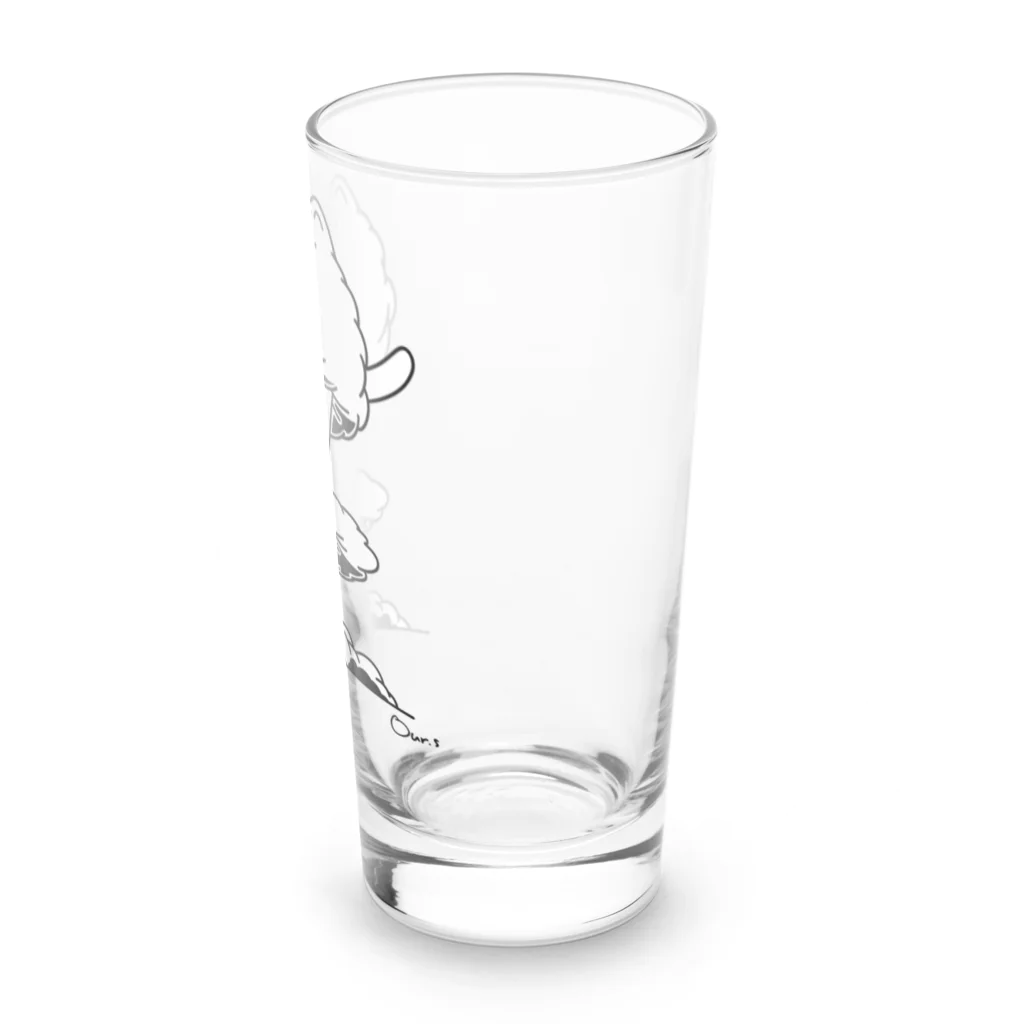 Our.s SUZURI店のにゃんと爆発 Long Sized Water Glass :right