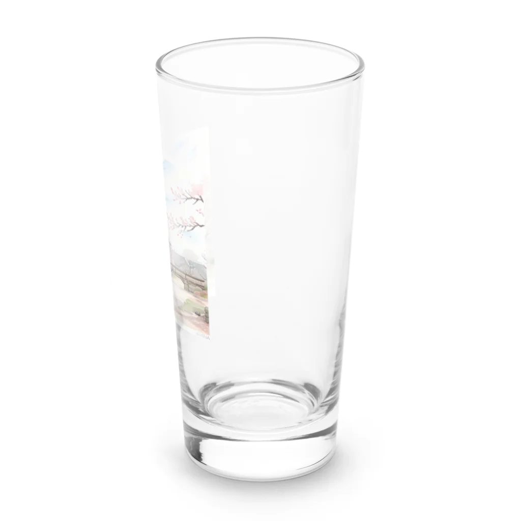 あかいはちの春の桜満開 Long Sized Water Glass :right