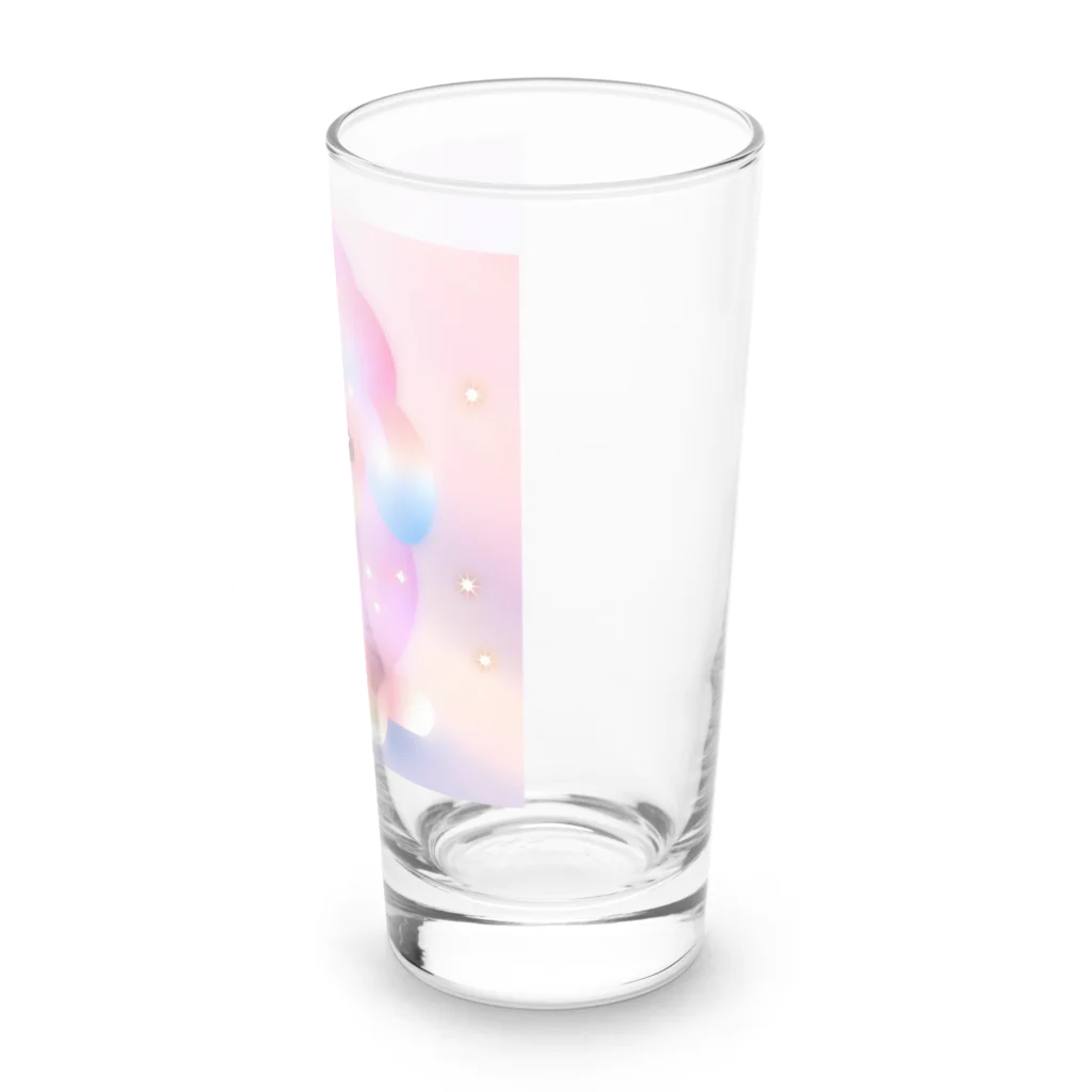 ゆめかわSHOPの（いぬ）かわいいわたあめ動物園 Long Sized Water Glass :right