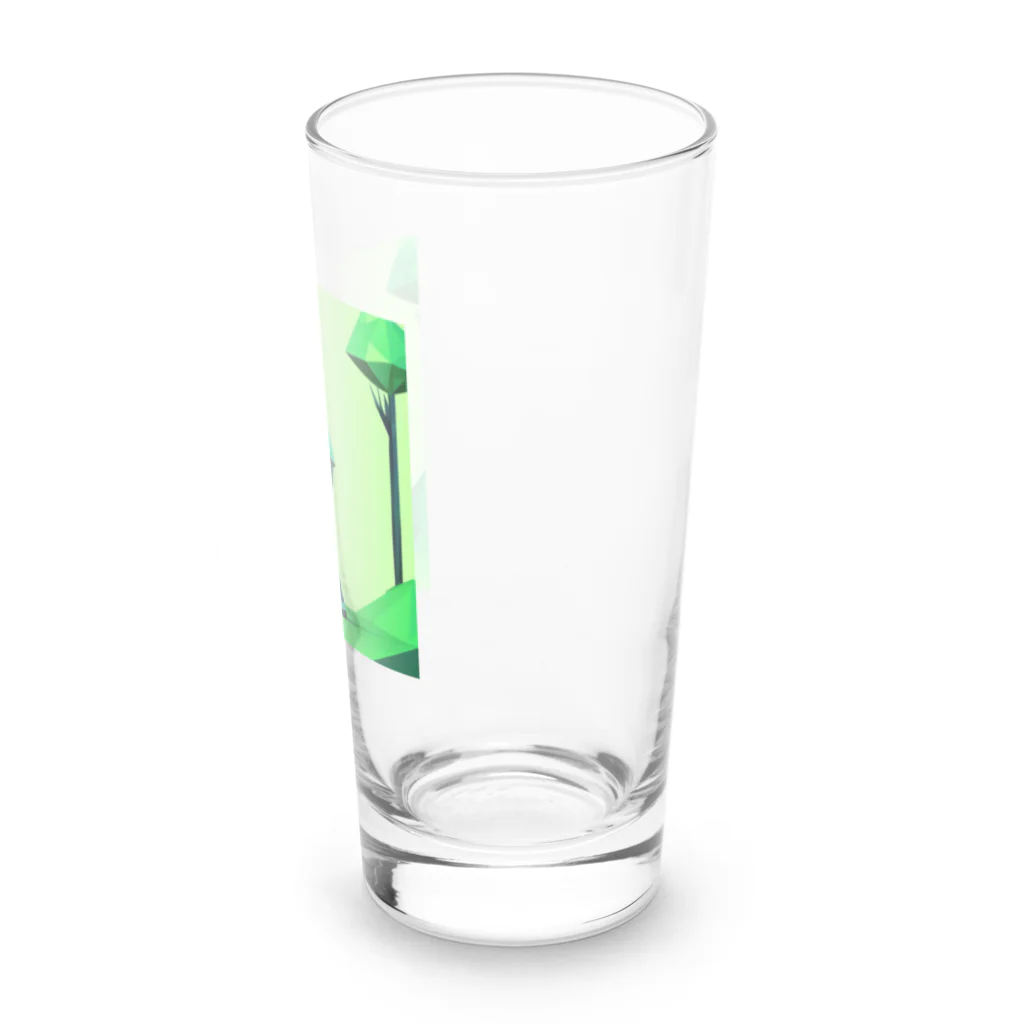 田舎老人只爺のゴルフしている美人 Long Sized Water Glass :right