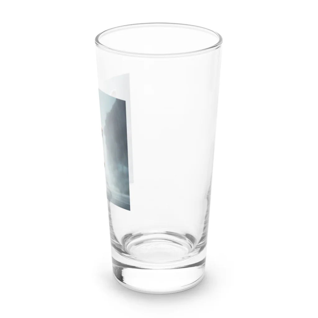 星パンダショップの雨の日もはっぴーらびっと Long Sized Water Glass :right