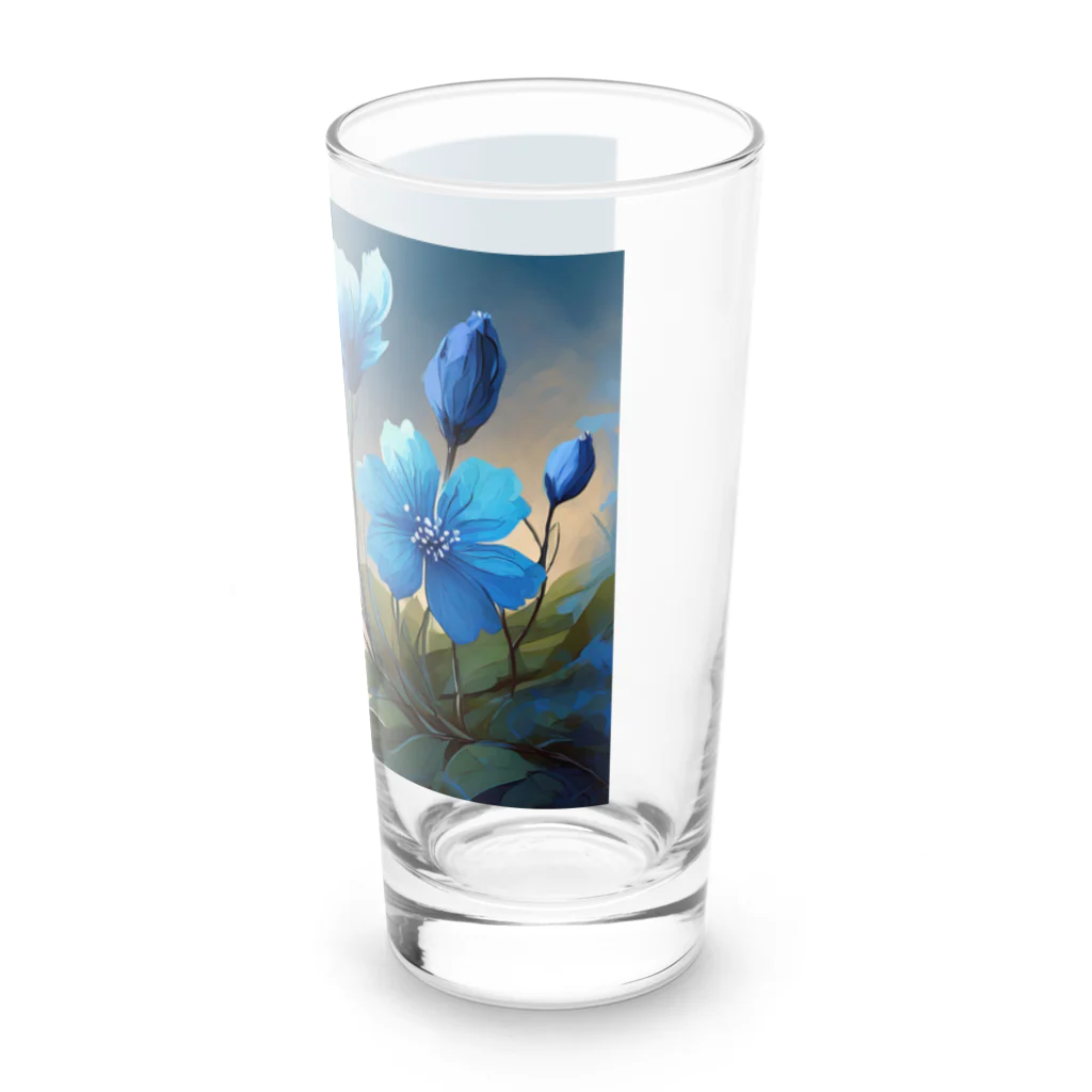 Happy Shopの青い花 Long Sized Water Glass :right