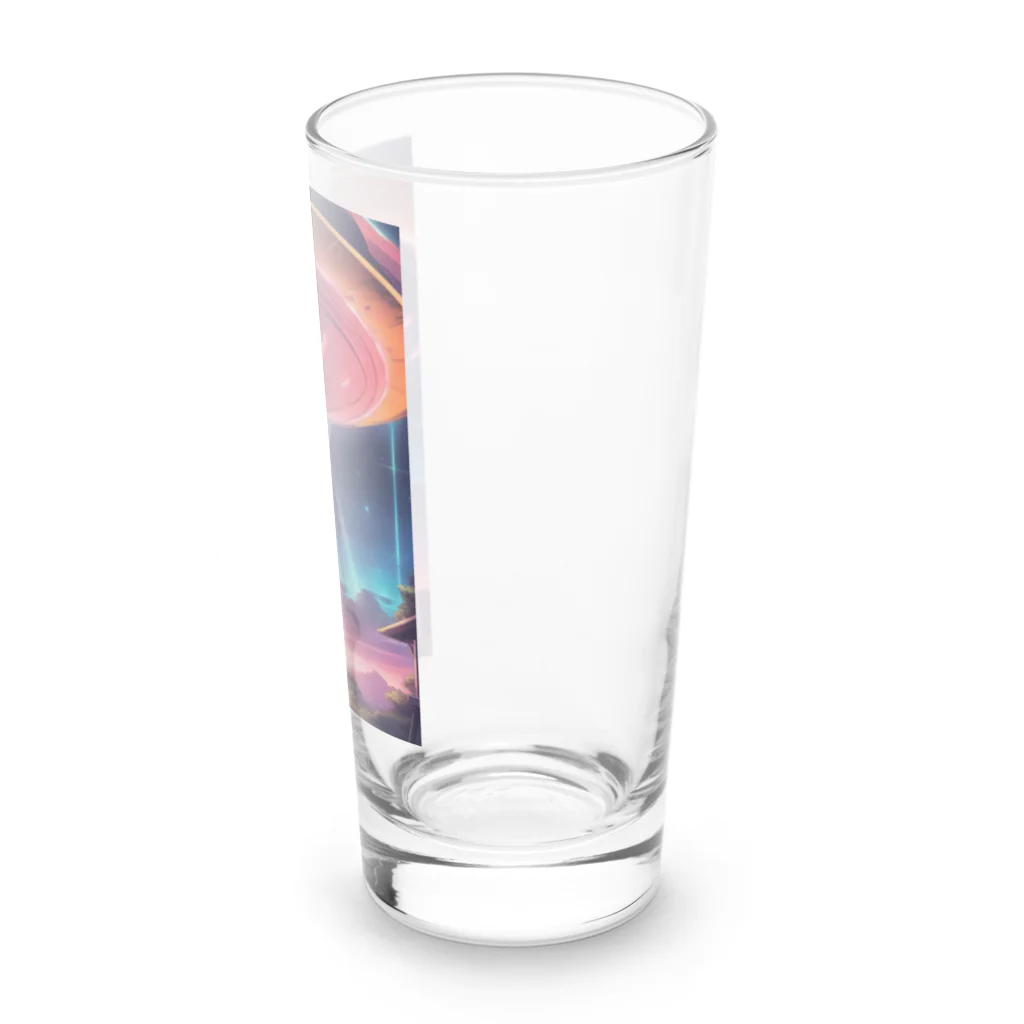 ParadigmStar　パラダイムスターのUFOに遭遇!? 不思議な猫のキャトルミューティレーション！👽🐱✨ Long Sized Water Glass :right