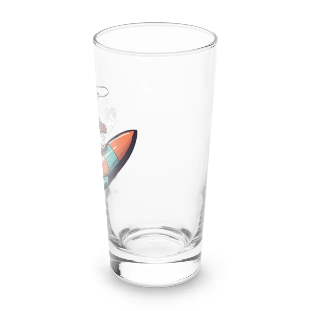 ロケットうさぎのロケットうさぎ　ミッション遂行 Long Sized Water Glass :right