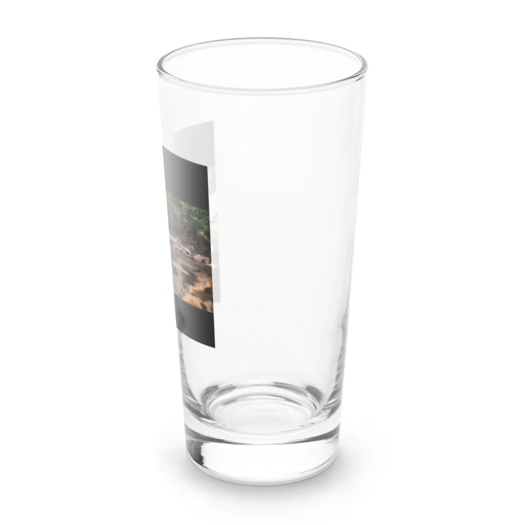 ココロ葉shopの森林のせせらぎ小川 Long Sized Water Glass :right