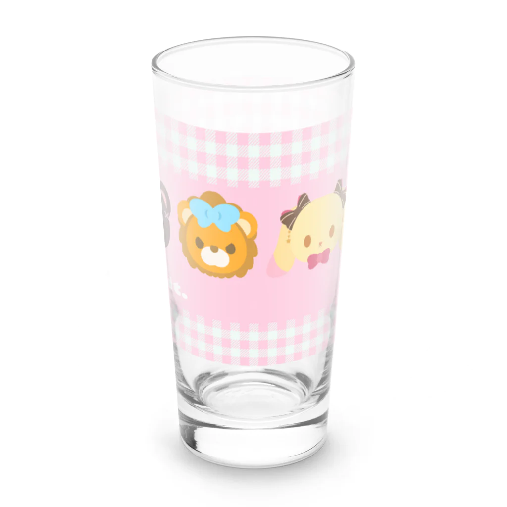 うちゃびっとやさん。の【usabit】けもびっとpink Long Sized Water Glass :right