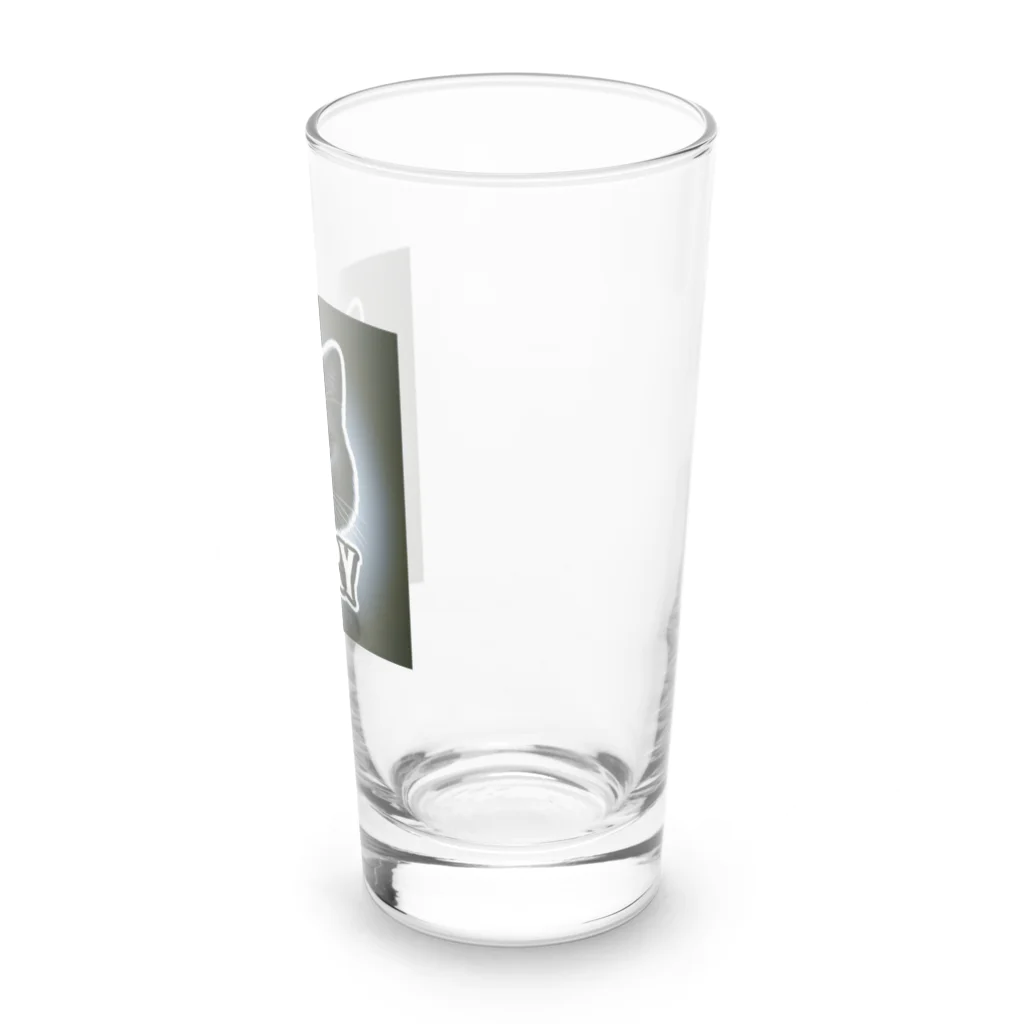 same_sharkのアングリー黒猫シリーズ Long Sized Water Glass :right