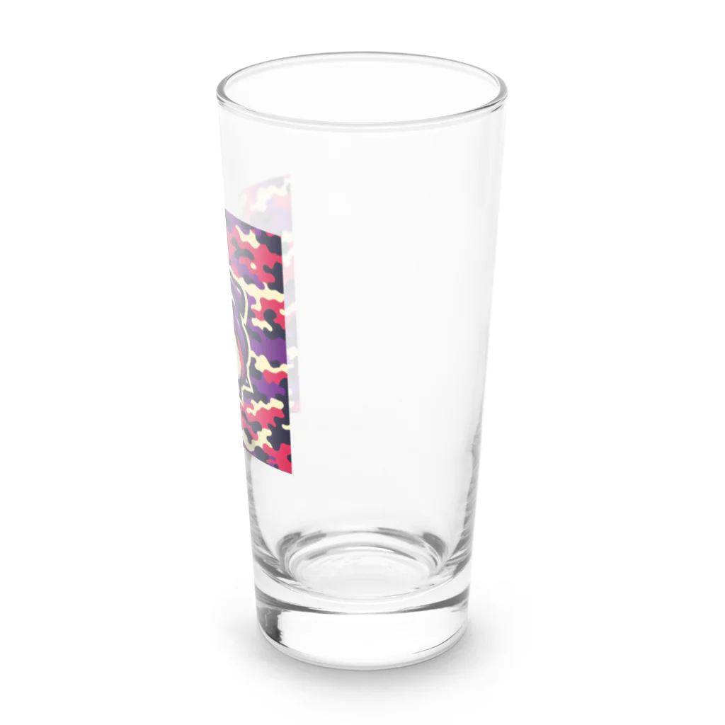 迷彩キャラクター工房の迷彩ブルドッグ Long Sized Water Glass :right